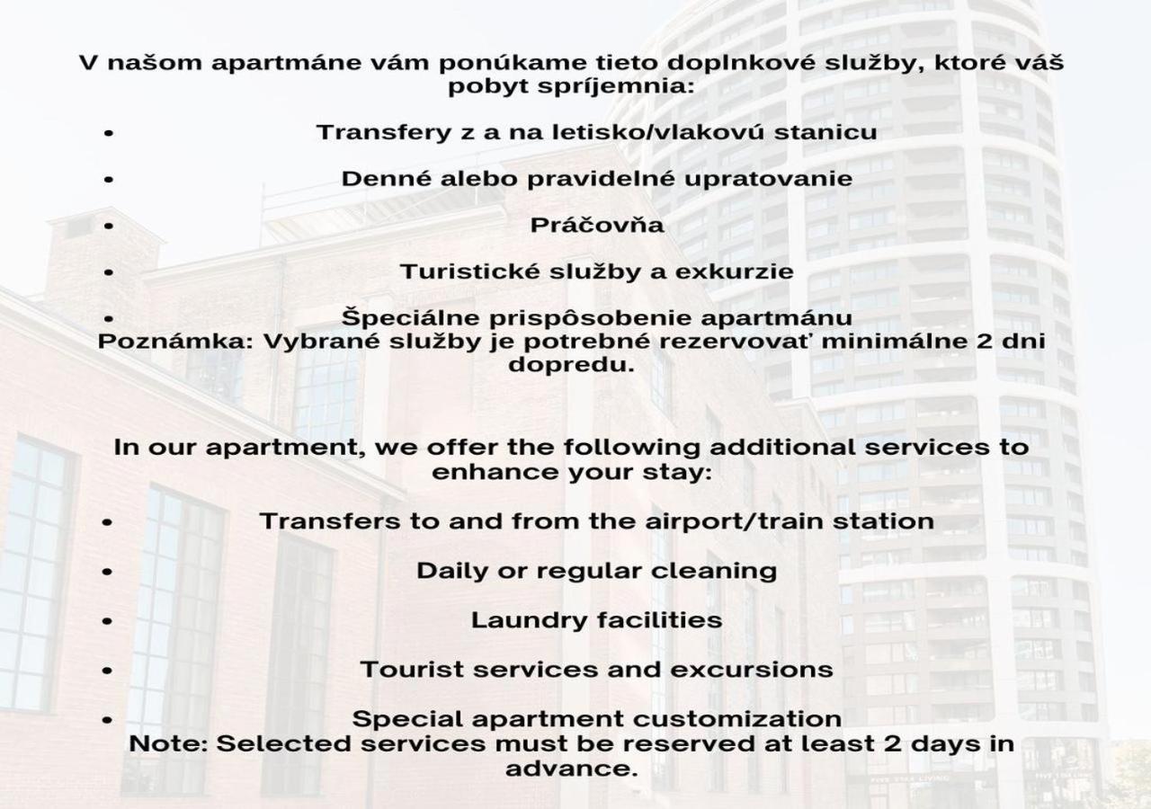 Skau Coral Residence In Sky Park 22 Floor 1Tower Panoramic View Free Parking ブラチスラヴァ エクステリア 写真